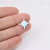 10pcs 15mm Stainless Steel Star Charms Pendant DIY Necklace Earrings Bracelets