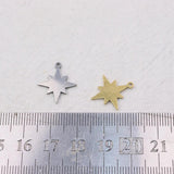 10pcs 15mm Stainless Steel Star Charms Pendant DIY Necklace Earrings Bracelets