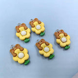 10pcs Mini Bear Resin Charms for DIY Jewelry Making