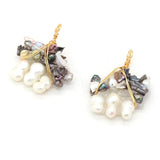 Freshwater Pearl Pendant Copper Wire DIY Jewelry 30x40mm
