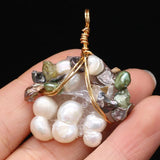 Freshwater Pearl Pendant Copper Wire DIY Jewelry 30x40mm