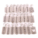 24Pcs Metal Letters Faith Dream Forever Dangle Charms Pendant Jewelry Diy
