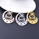 6pcs Rose Moon Charms Earring Pendant DIY Jewelry 38*31mm Brass