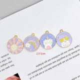 10pcs Rainbow Dog Cat Enamel Charms for Pet Jewelry Making