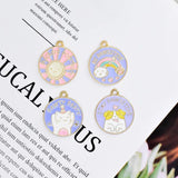 10pcs Rainbow Dog Cat Enamel Charms for Pet Jewelry Making