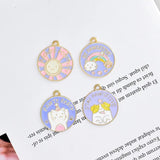 10pcs Rainbow Dog Cat Enamel Charms for Pet Jewelry Making