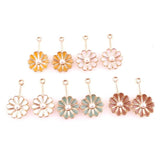 20pcs Enamel Flower Beads Pendant Charms for DIY Accessories Making