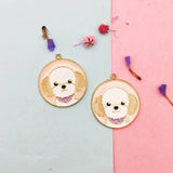 10pcs Dog Enamel Charms Pendant DIY Earring Jewelry Accessories Round Shape