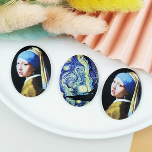 10pcs Girl Starry Sky Acrylic Charms Earring Pendant DIY Jewelry Making
