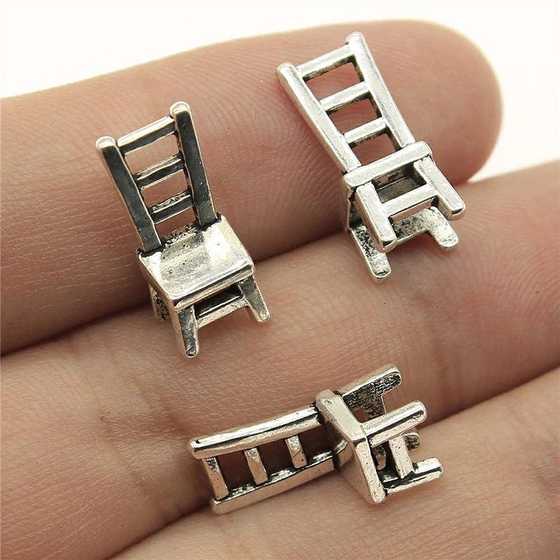 20pcs 3D Alloy Chair Shape Charms 7x17mm AAC132