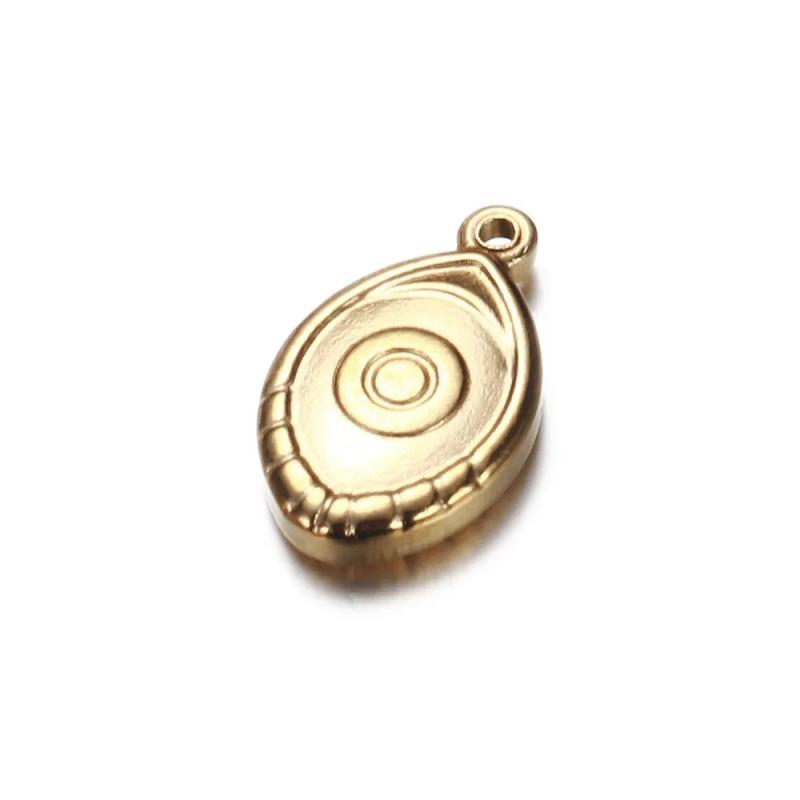 5PCS Stainless Steel Evil Eyes Charms for Jewelry Making