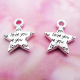 Alloy Star Charms 13*16mm 30pcs AAC539