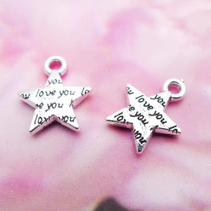 Alloy Star Charms 13*16mm 30pcs AAC539