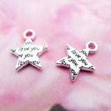 Alloy Star Charms 13*16mm 30pcs AAC539