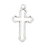 Alloy DIY Hollow Cross Charms Religious Cross Charms 22*38mm 20pcs