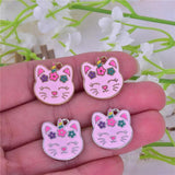 10pcs 16*18mm Love Cat Metal Charms DIY Jewelry Making