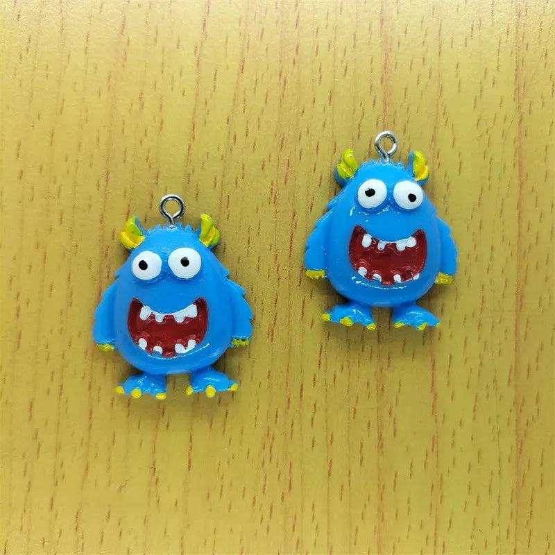10pcs Resin 3D Animal Charm Cartoon Pendant DIY Jewelry Accessories