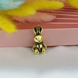 10pcs Animals Golden Tone Metal Charms, 3D Bear Rabbit Pendants