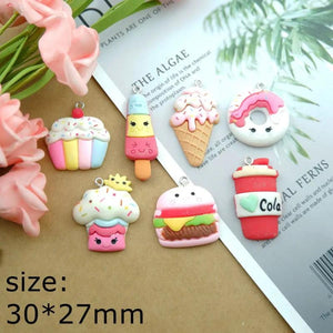Food Earring Charms Bracelets Jewelry Making DIY Pendants