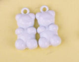 3D Candy Bear Charms Metal Pandent Keychain DIY Jewelry Making