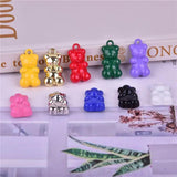3D Candy Bear Charms Metal Pandent Keychain DIY Jewelry Making