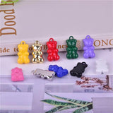 3D Candy Bear Charms Metal Pandent Keychain DIY Jewelry Making