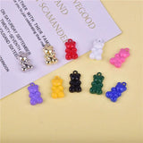 3D Candy Bear Charms Metal Pandent Keychain DIY Jewelry Making