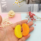 10pcs 3D Orange Slice Resin Charms 43*23MM For Jewelry Accessory