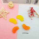 10pcs 3D Orange Slice Resin Charms 43*23MM For Jewelry Accessory