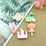 Resin Magic Castle Train Charms for DIY Jewelry Making