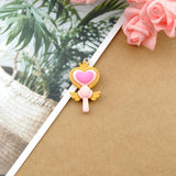 Resin Magic Castle Train Charms for DIY Jewelry Making
