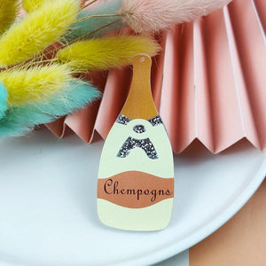 10pcs Champagne Bottle Charms for Jewelry Making