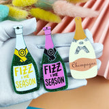 10pcs Champagne Bottle Charms for Jewelry Making