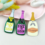 10pcs Champagne Bottle Charms for Jewelry Making