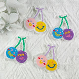 10pcs Cherry Acrylic Charms For Jewelry Making Earring Keychains