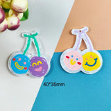 10pcs Cherry Acrylic Charms For Jewelry Making Earring Keychains