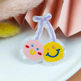 10pcs Cherry Acrylic Charms For Jewelry Making Earring Keychains