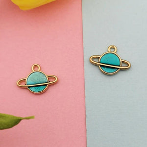 20pcs Colorful Star Moon Planet Enamel Charms Pendant Metal Charm DIY Earrings