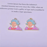 10pcs Scientist Enamel Charms Earring Bracelet DIY Jewelry