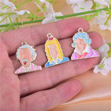 10pcs Scientist Enamel Charms Earring Bracelet DIY Jewelry