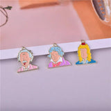 10pcs Scientist Enamel Charms Earring Bracelet DIY Jewelry
