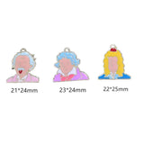 10pcs Scientist Enamel Charms Earring Bracelet DIY Jewelry