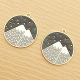 10pcs Enamel Moon Night Charm for Jewelry Making Earring Pendant DIY