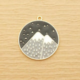 10pcs Enamel Moon Night Charm for Jewelry Making Earring Pendant DIY