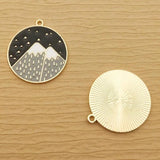 10pcs Enamel Moon Night Charm for Jewelry Making Earring Pendant DIY
