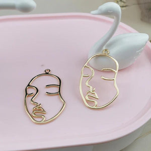 10pcs Exaggerated Human Face Charms Earrings Pendant DIY Jewelry Acces