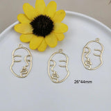 10pcs Exaggerated Human Face Charms Earrings Pendant DIY Jewelry Acces