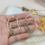 10pcs Exaggerated Human Face Charms Earrings Pendant DIY Jewelry Acces