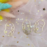 10pcs Exaggerated Human Face Charms Earrings Pendant DIY Jewelry Acces