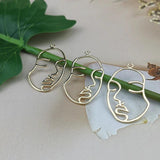 10pcs Exaggerated Human Face Charms Earrings Pendant DIY Jewelry Acces